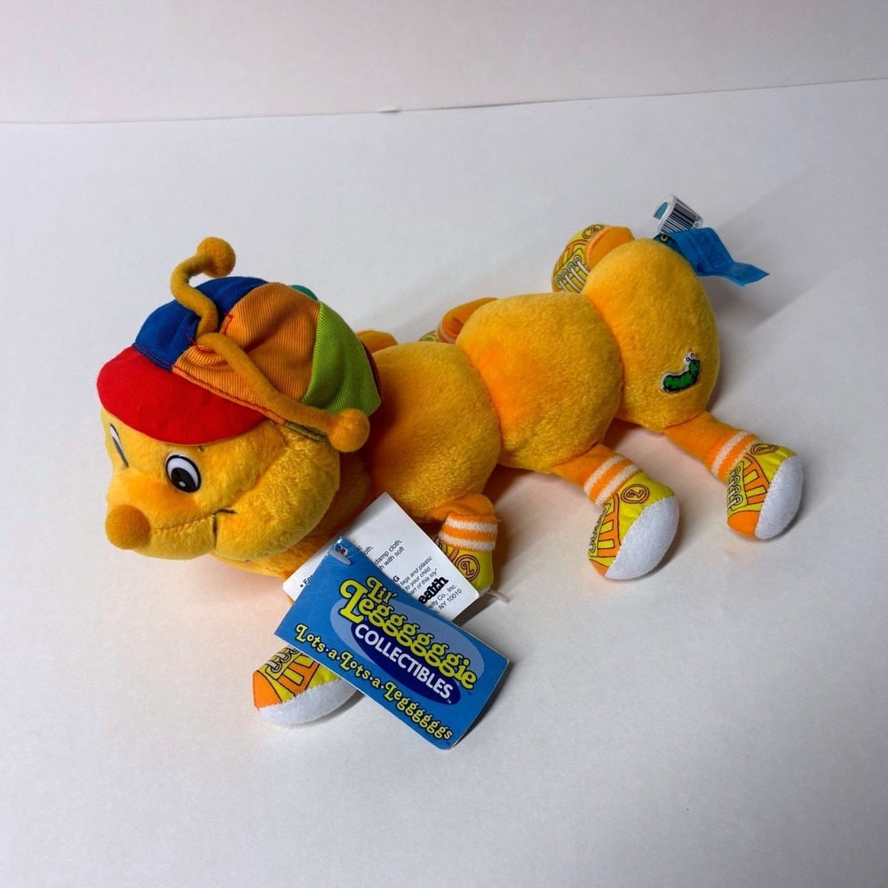 Vintage Commonwealth Lil Leggggggie Caterpillar Plush Hat Sneakers New Collector